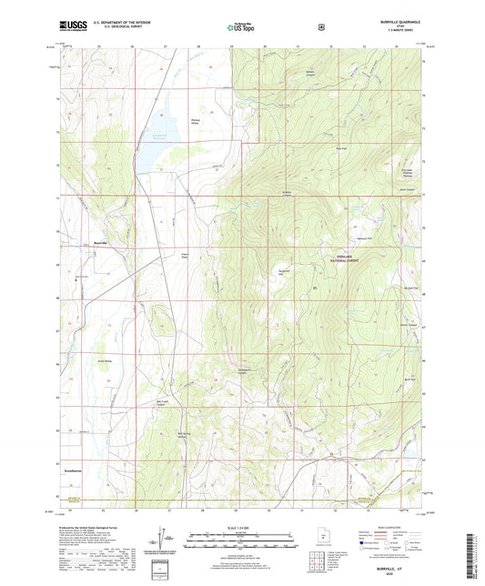 Burrville Utah US Topo Map Image