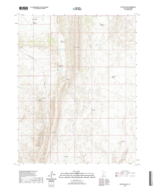 Butler Valley Utah US Topo Map Image