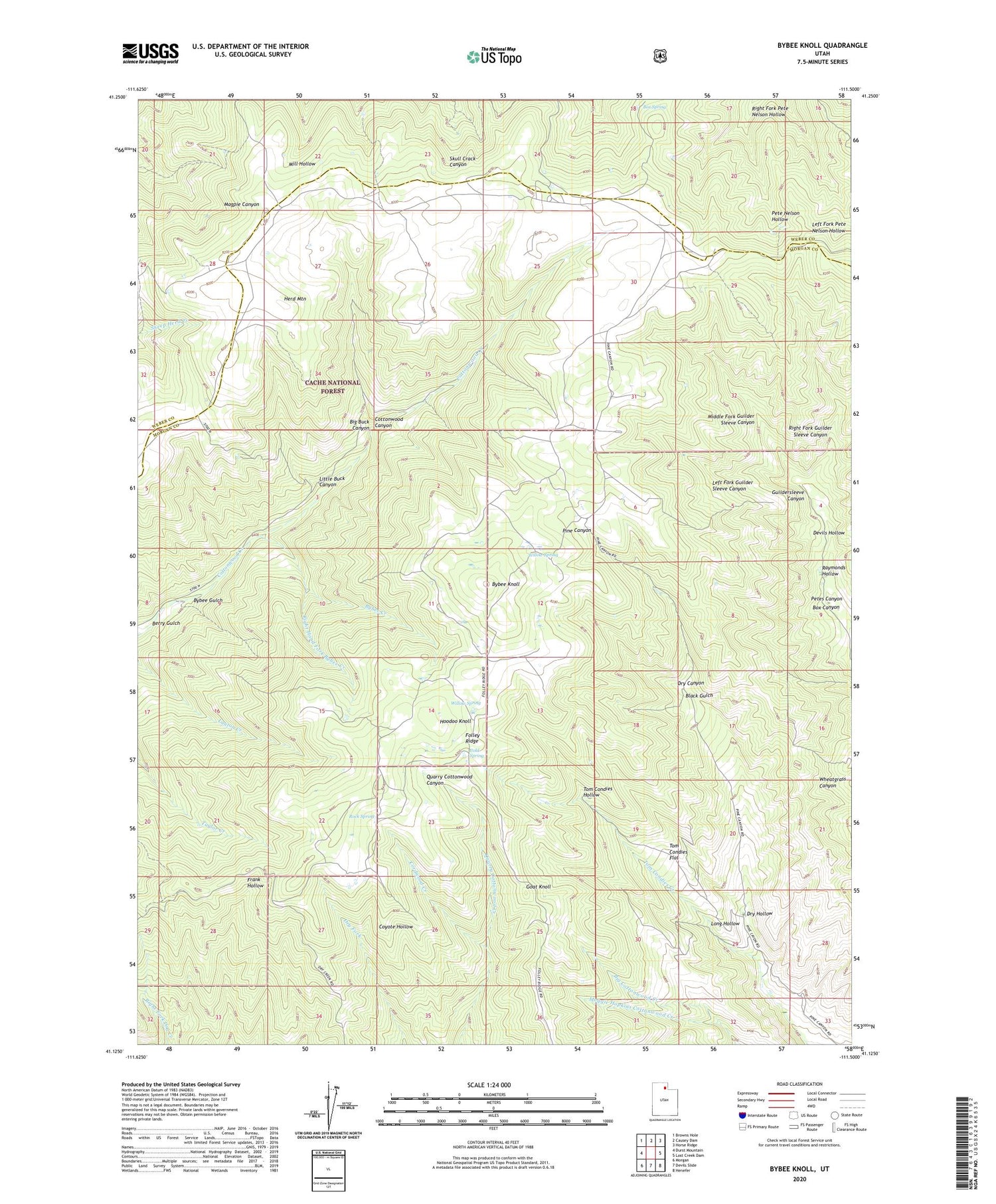 Bybee Knoll Utah US Topo Map Image
