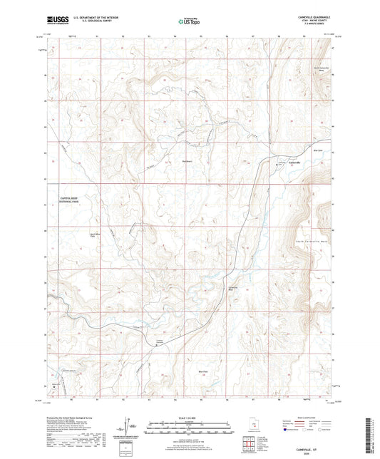 Caineville Utah US Topo Map Image