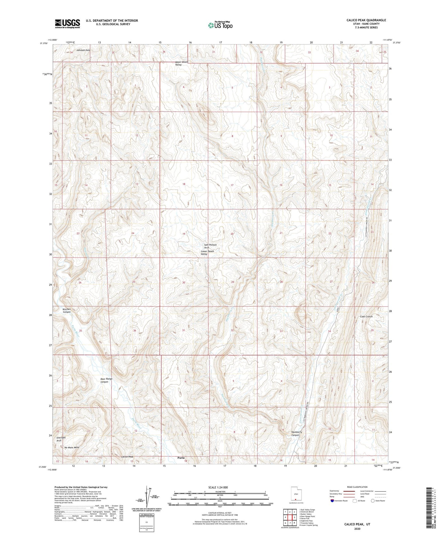 Calico Peak Utah US Topo Map Image