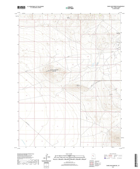 Camels Back Ridge NE Utah US Topo Map Image