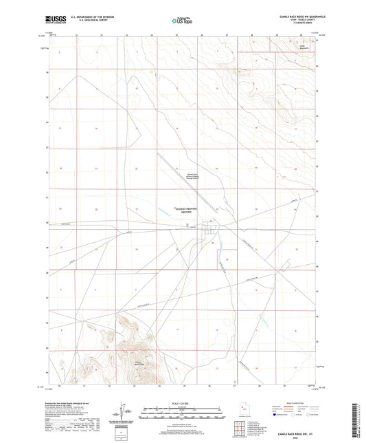 Camels Back Ridge NW Utah US Topo Map Image