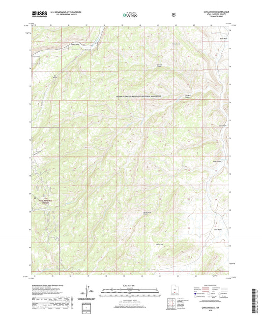 Canaan Creek Utah US Topo Map Image
