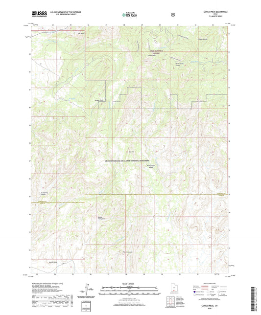 Canaan Peak Utah US Topo Map Image