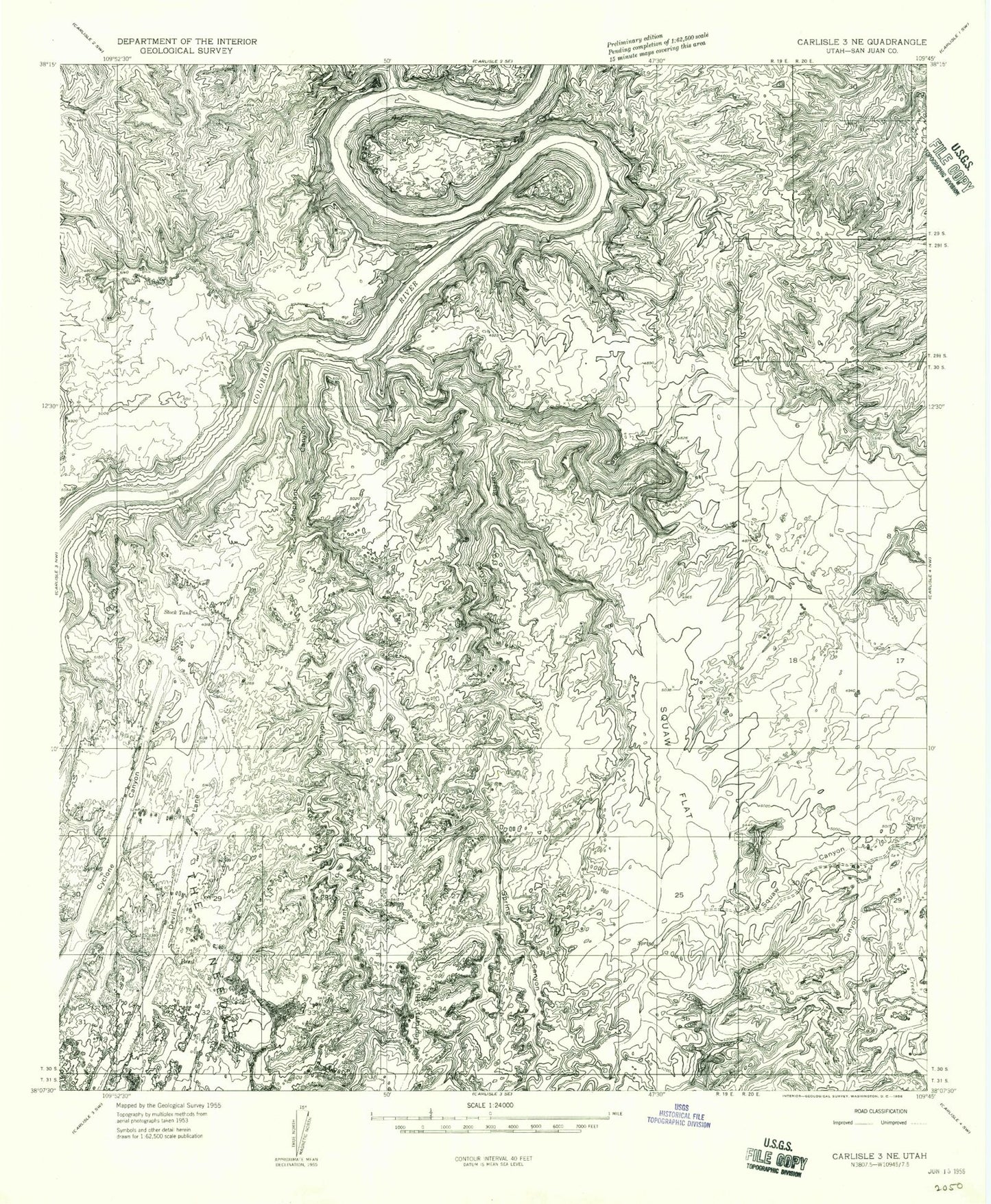 Classic USGS The Loop Utah 7.5'x7.5' Topo Map Image