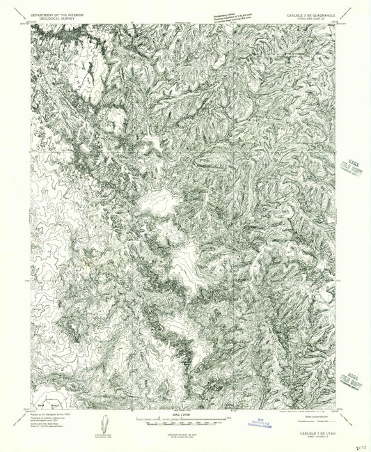 USGS Classic Druid Arch Utah 7.5'x7.5' Topo Map Image