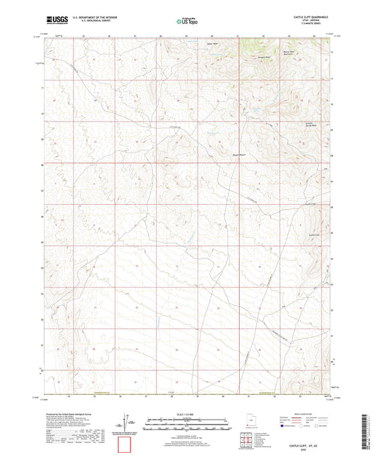 Castle Cliff Utah US Topo Map Image