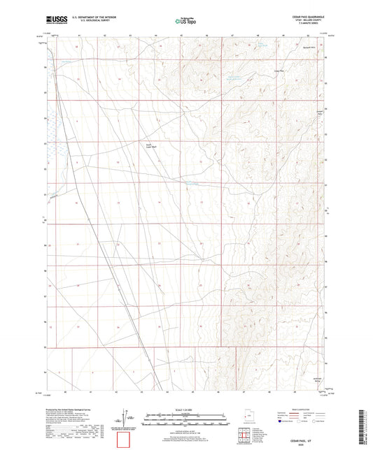 Cedar Pass Utah US Topo Map Image