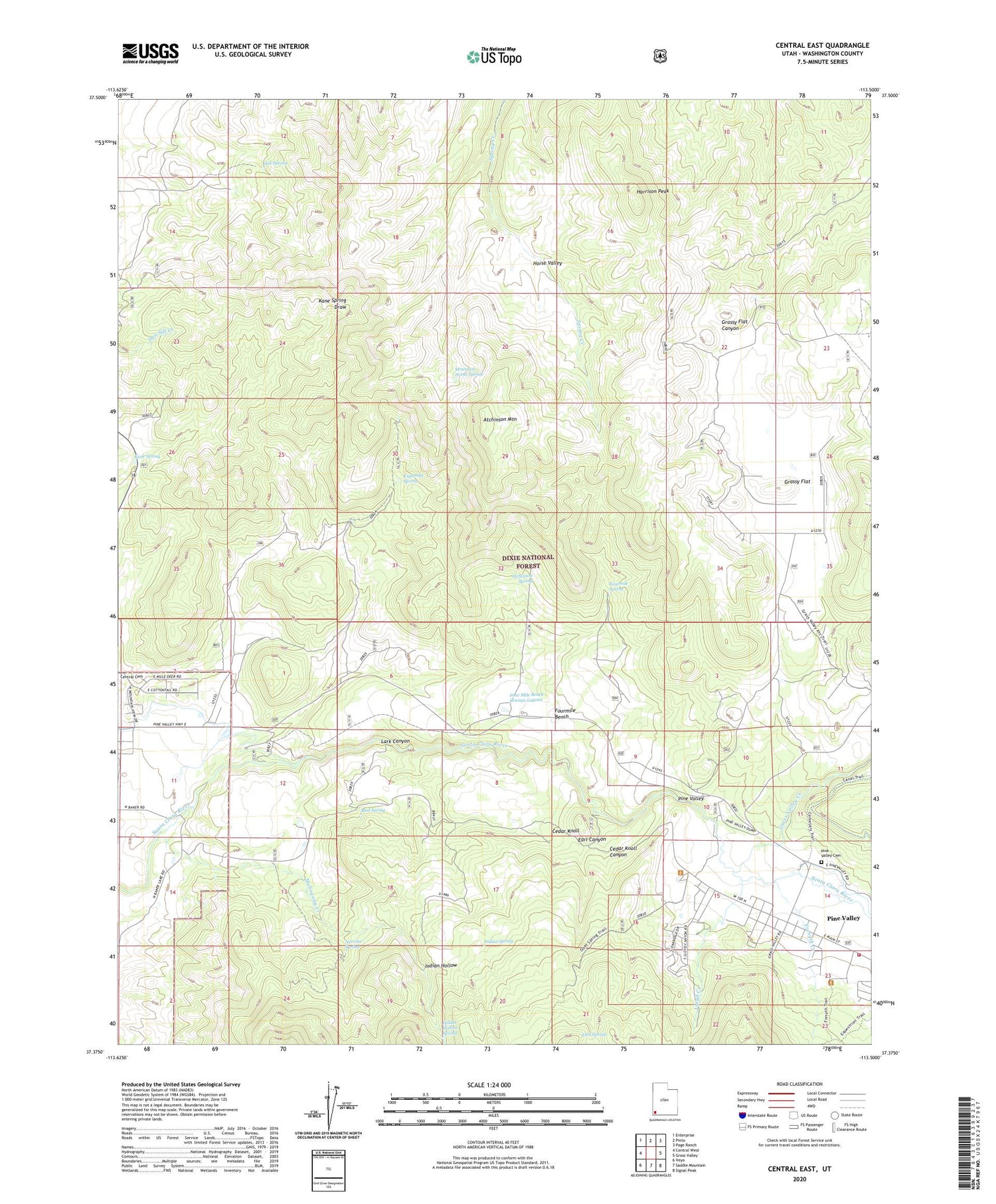 Central East Utah US Topo Map Image