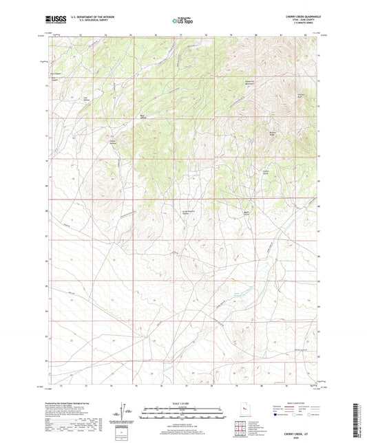 Cherry Creek Utah US Topo Map Image