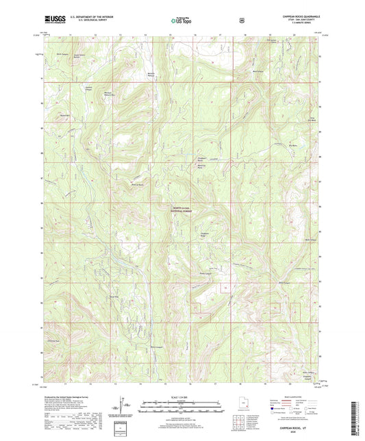 Chippean Rocks Utah US Topo Map Image