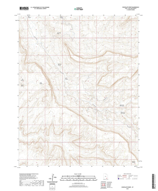 Chocolate Drop Utah US Topo Map Image