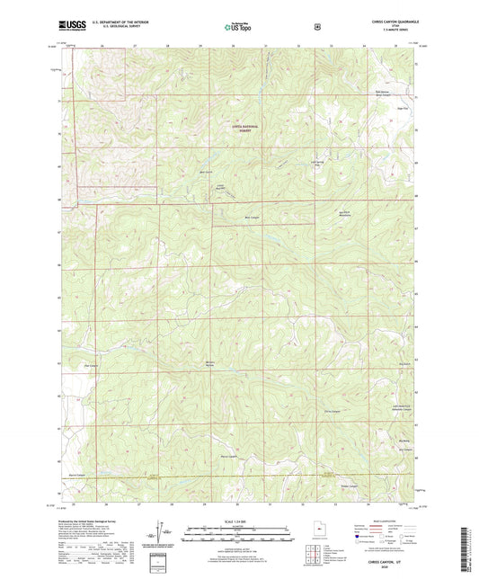 Chriss Canyon Utah US Topo Map Image