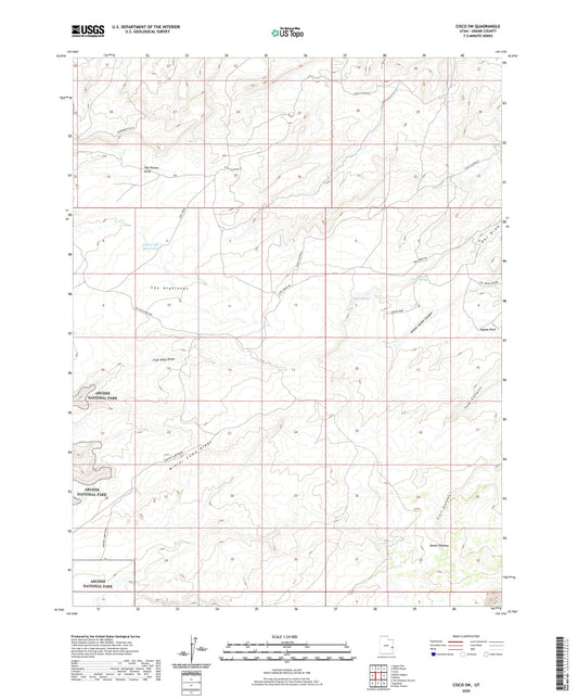 Cisco SW Utah US Topo Map Image