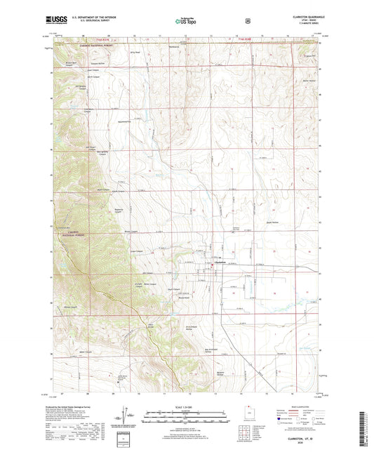 Clarkston Utah US Topo Map Image