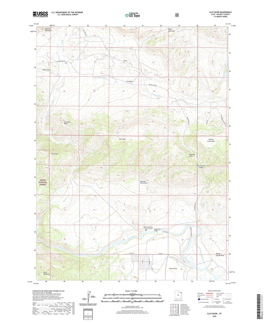 Clay Basin Utah US Topo Map Image