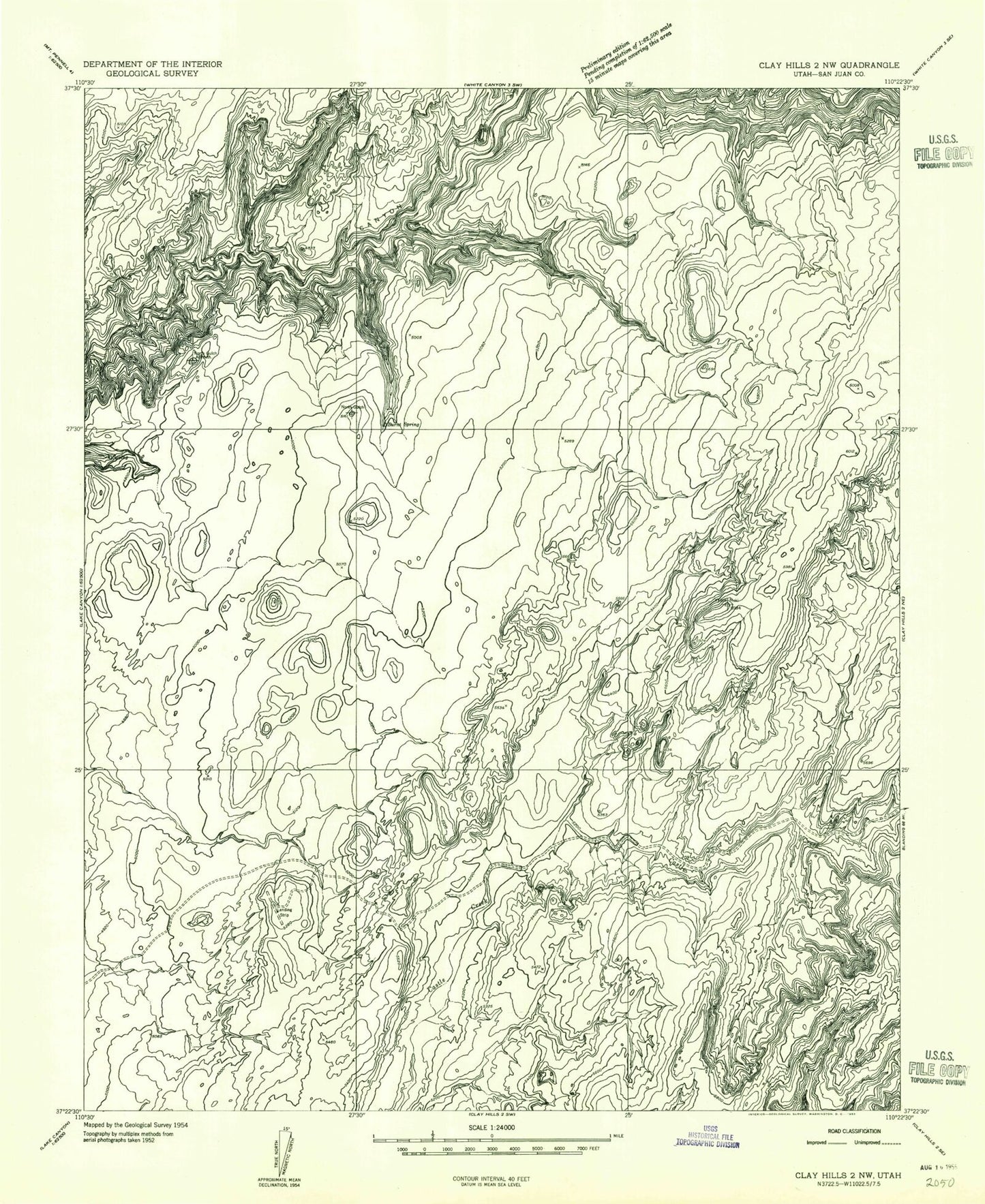 Classic USGS Burnt Spring Utah 7.5'x7.5' Topo Map Image