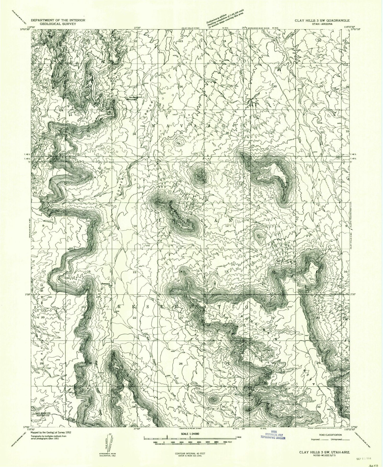 Classic USGS Jacobs Monument Utah 7.5'x7.5' Topo Map Image