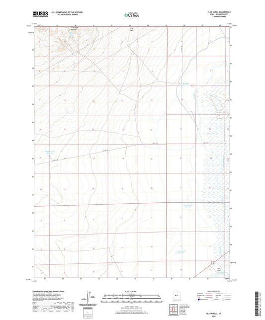 Clay Knoll Utah US Topo Map Image