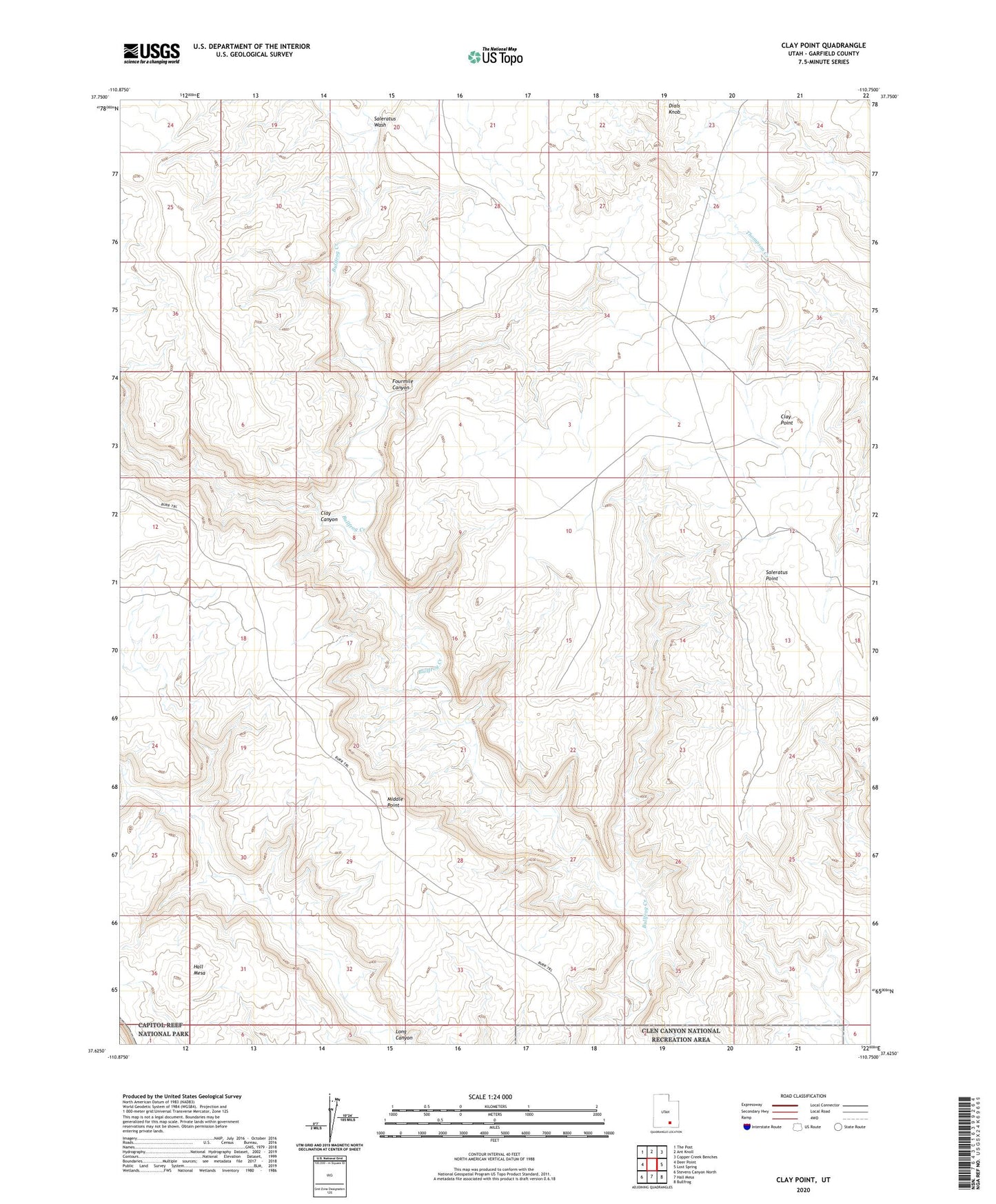 Clay Point Utah US Topo Map Image