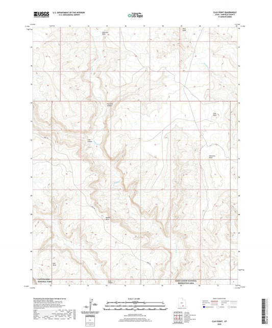 Clay Point Utah US Topo Map Image