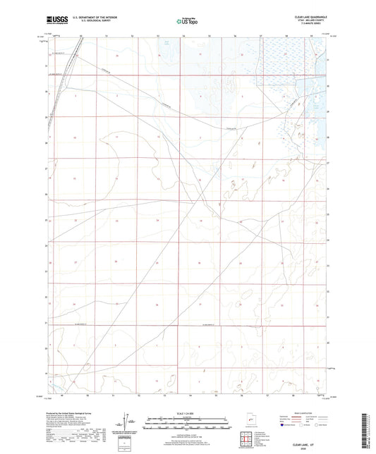 Clear Lake Utah US Topo Map Image