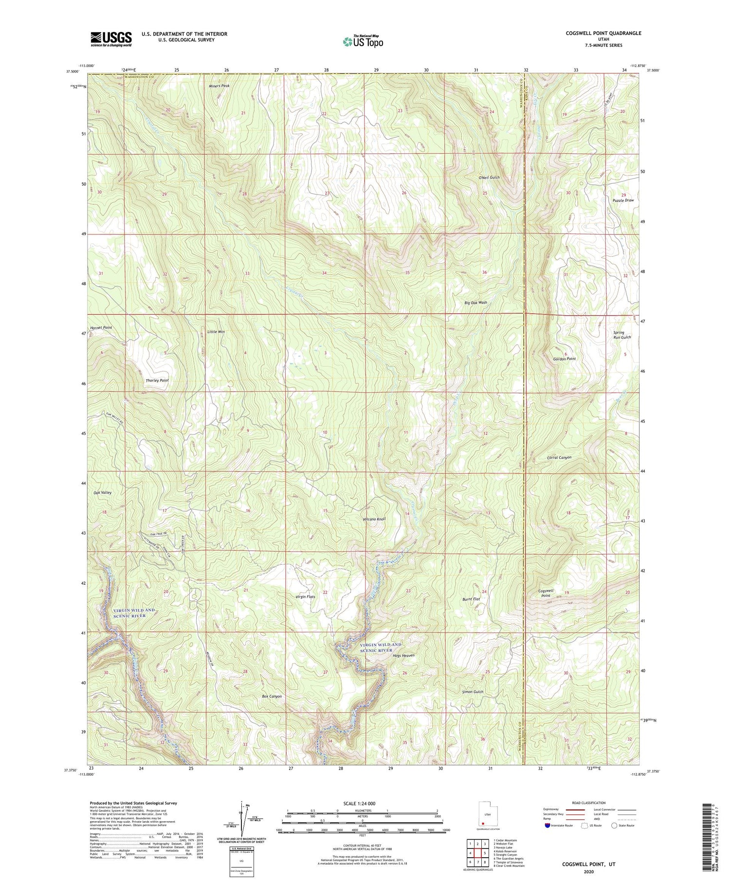 Cogswell Point Utah US Topo Map Image