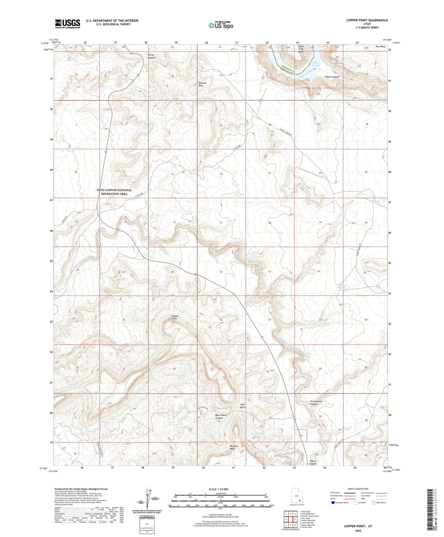 Copper Point Utah US Topo Map Image