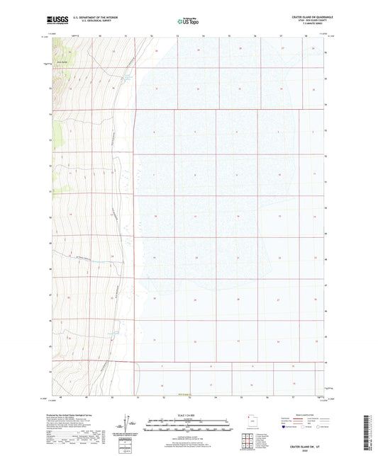 Crater Island SW Utah US Topo Map Image