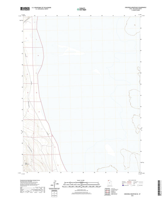 Crocodile Mountain SE Utah US Topo Map Image