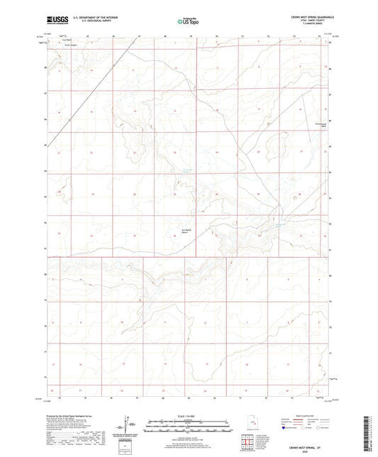 Crows Nest Spring Utah US Topo Map Image