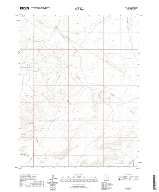 Dee Pass Utah US Topo Map Image