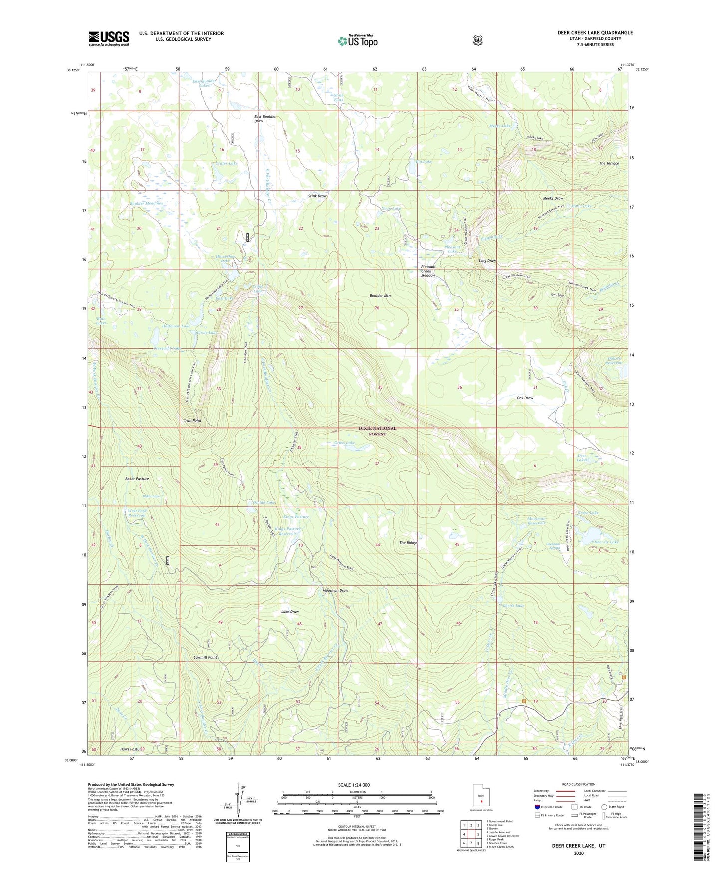 Deer Creek Lake Utah US Topo Map Image