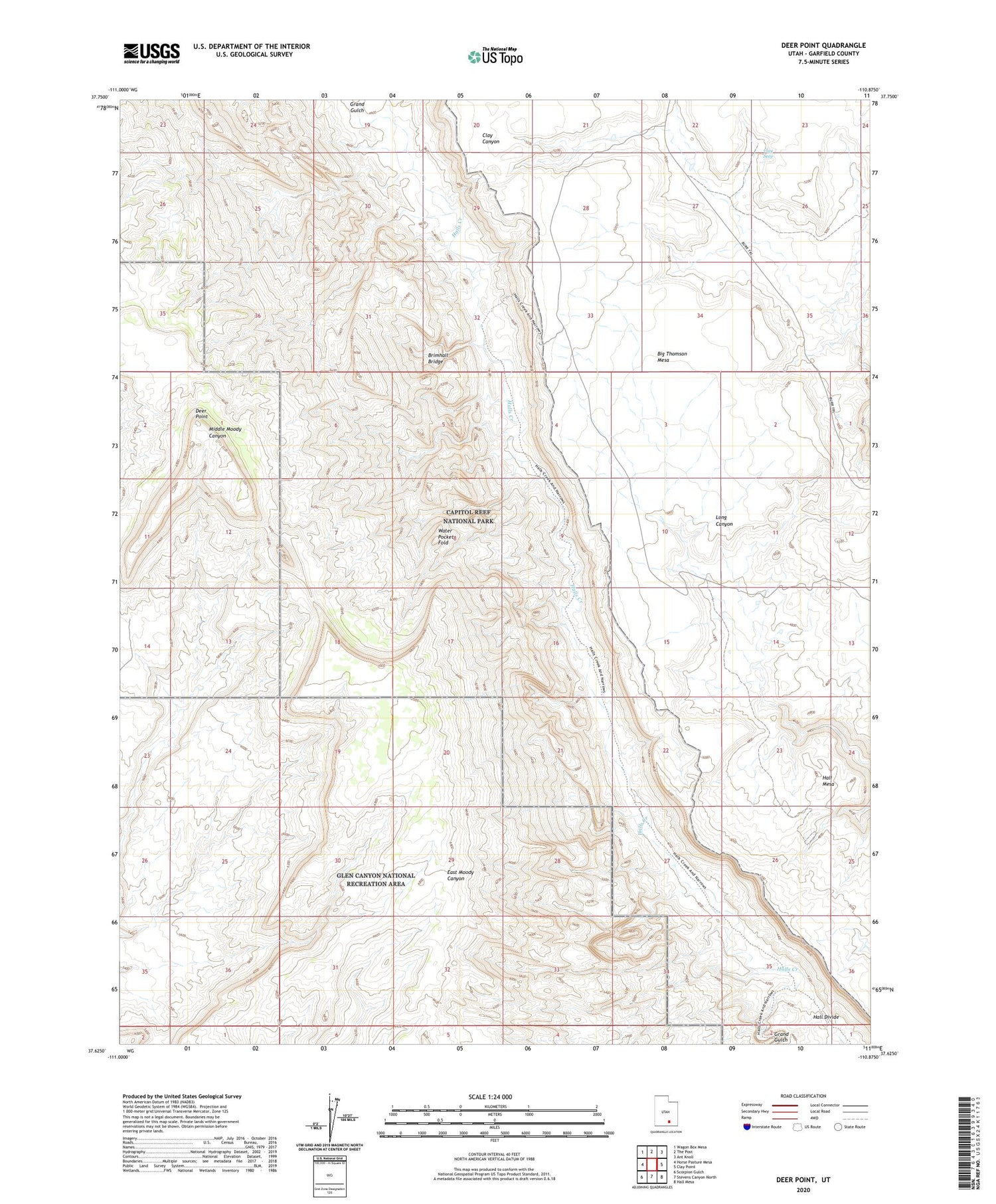 Deer Point Utah US Topo Map Image