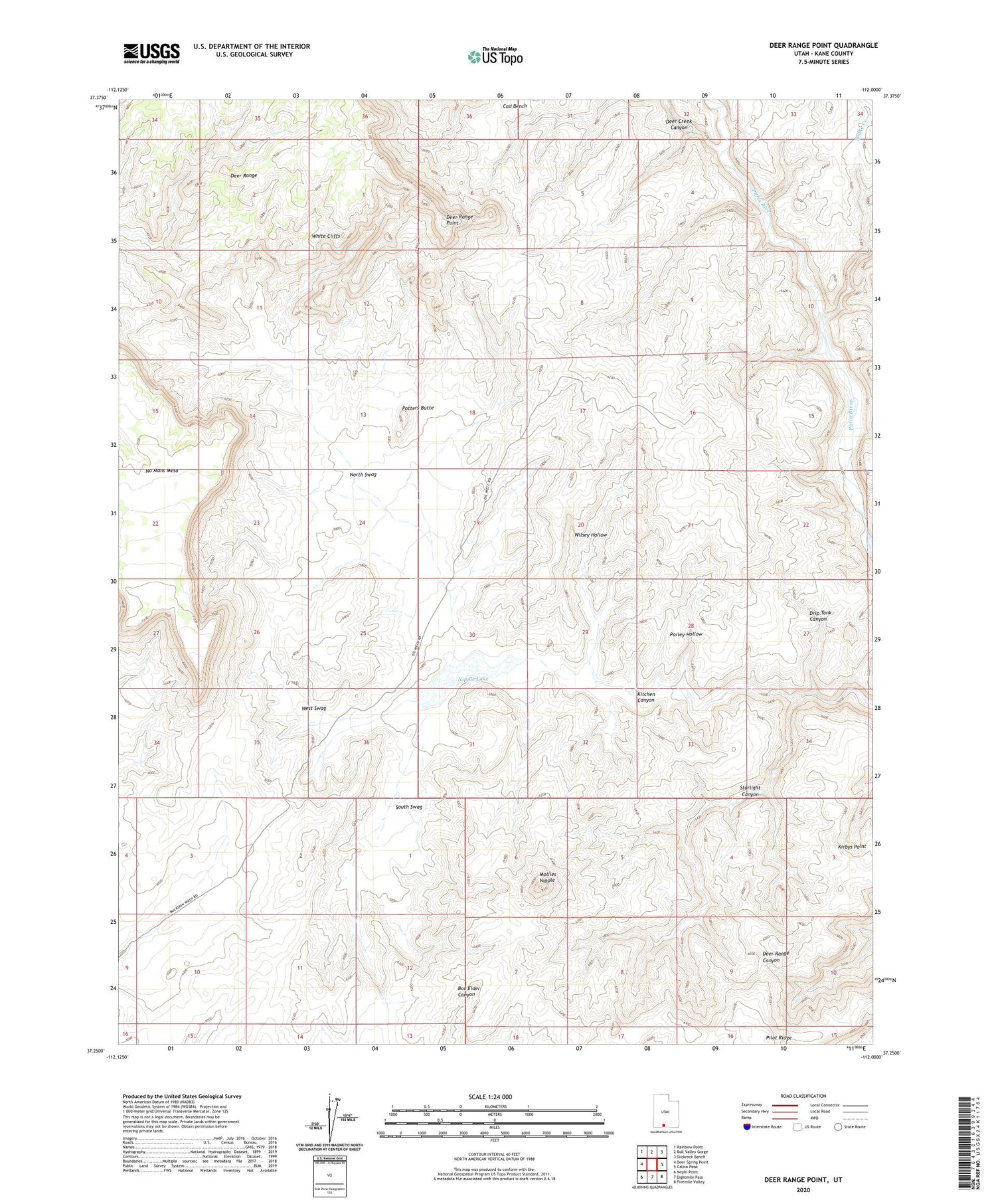 Deer Range Point Utah US Topo Map Image