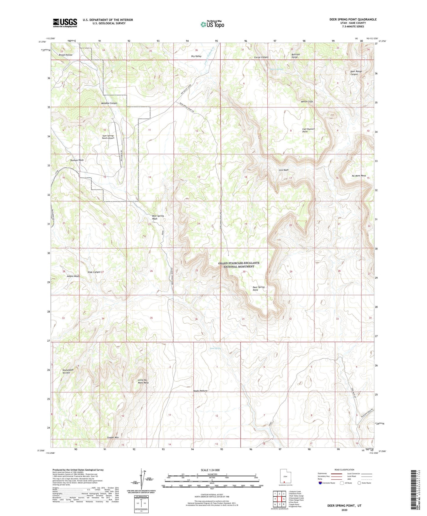 Deer Spring Point Utah US Topo Map Image