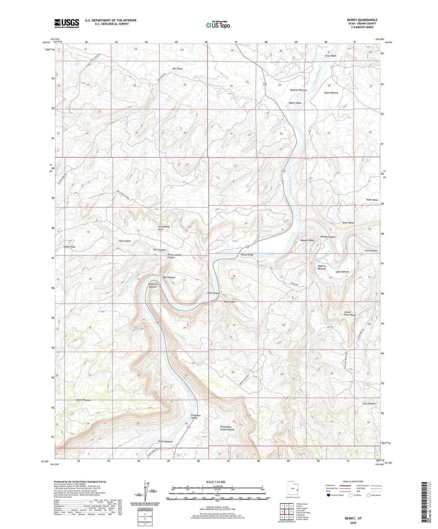 Dewey Utah US Topo Map Image