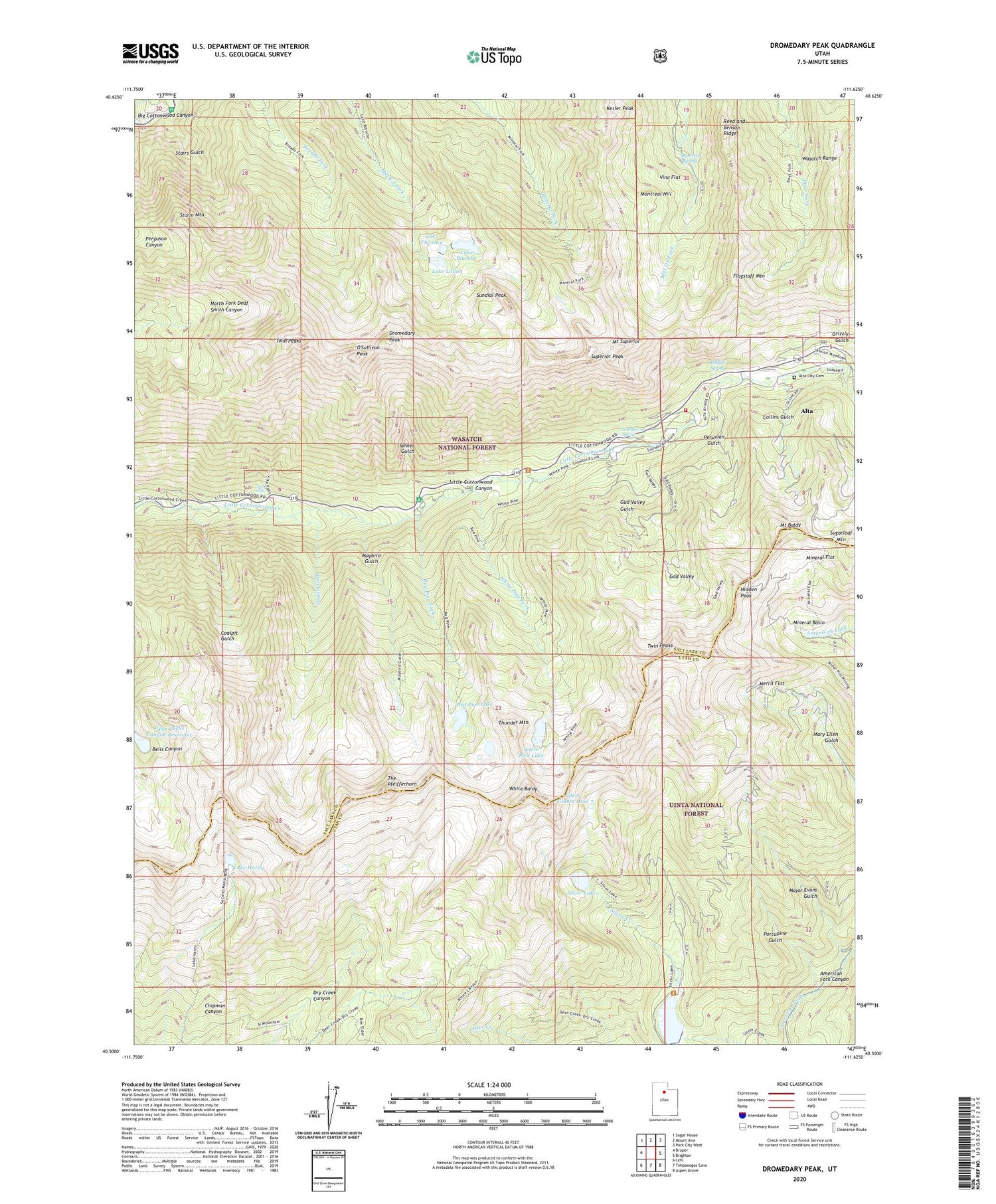 Dromedary Peak Utah US Topo Map Image