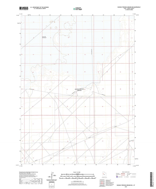 Dugway Proving Ground NE Utah US Topo Map Image