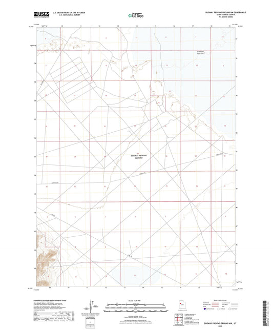 Dugway Proving Ground NW Utah US Topo Map Image