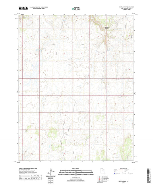 Eastland NW Utah US Topo Map Image