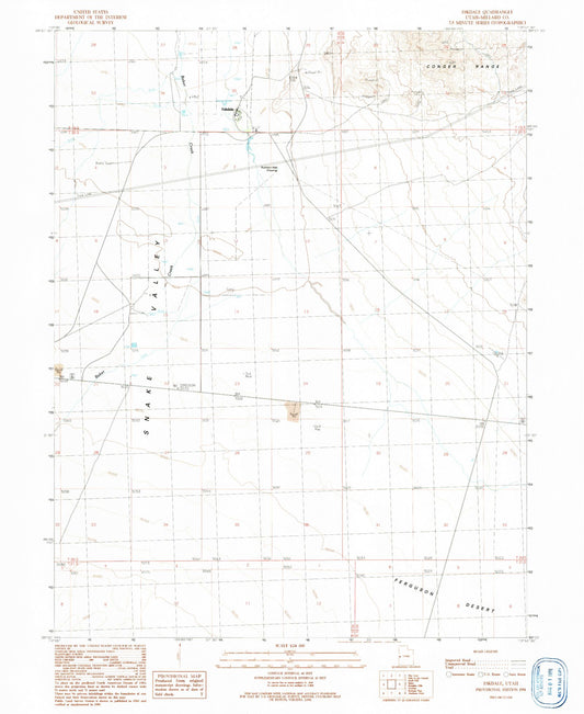 Classic USGS Eskdale Utah 7.5'x7.5' Topo Map Image
