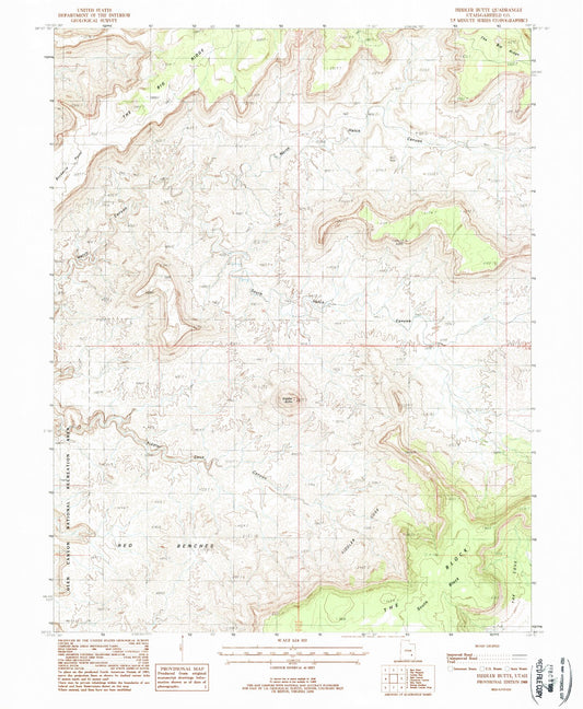 Classic USGS Fiddler Butte Utah 7.5'x7.5' Topo Map Image