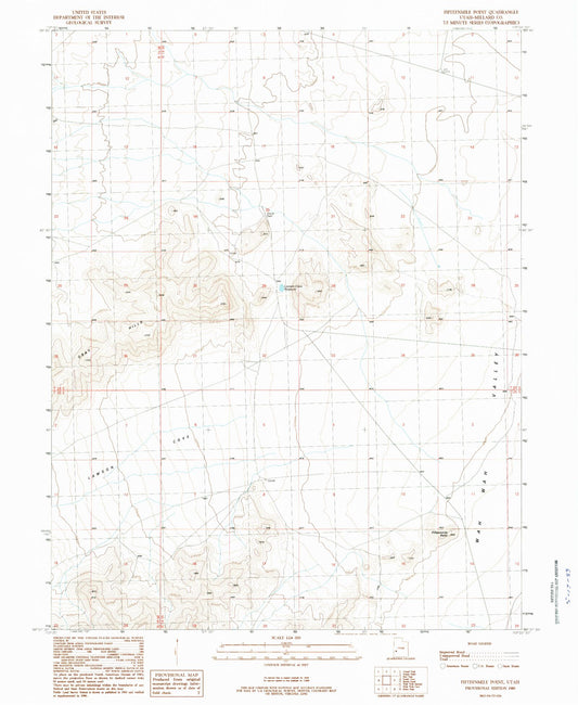 Classic USGS Fifteenmile Point Utah 7.5'x7.5' Topo Map Image