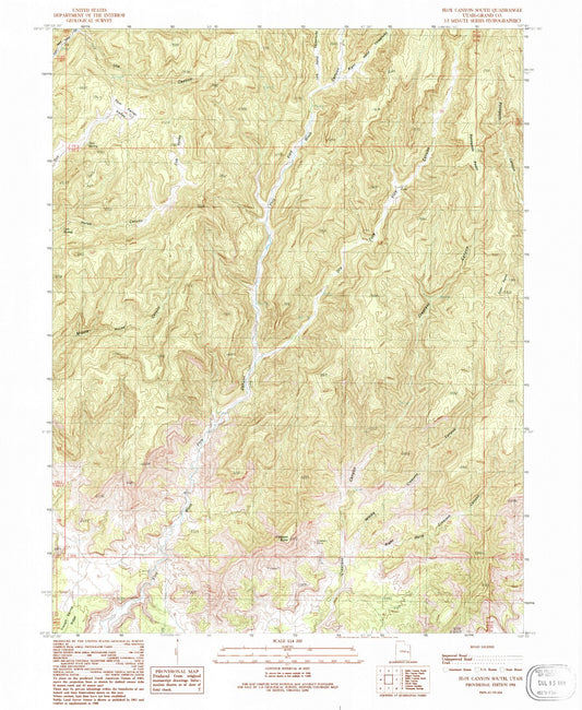 Classic USGS Floy Canyon South Utah 7.5'x7.5' Topo Map Image