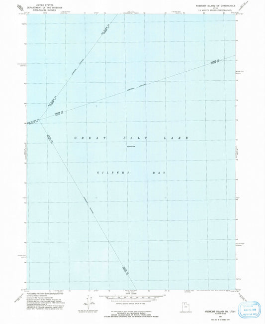 Classic USGS Fremont Island SW Utah 7.5'x7.5' Topo Map Image