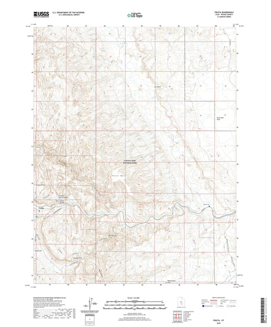 Fruita Utah US Topo Map Image