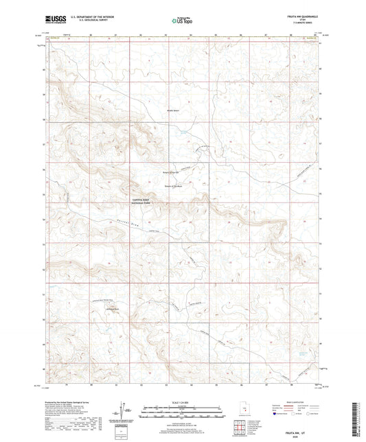 Fruita NW Utah US Topo Map Image