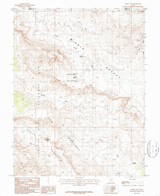 Classic USGS Fruita NW Utah 7.5'x7.5' Topo Map Image